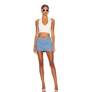 EB Denim NWT Daphne wrap Mini Skirt with attached Belt, xS